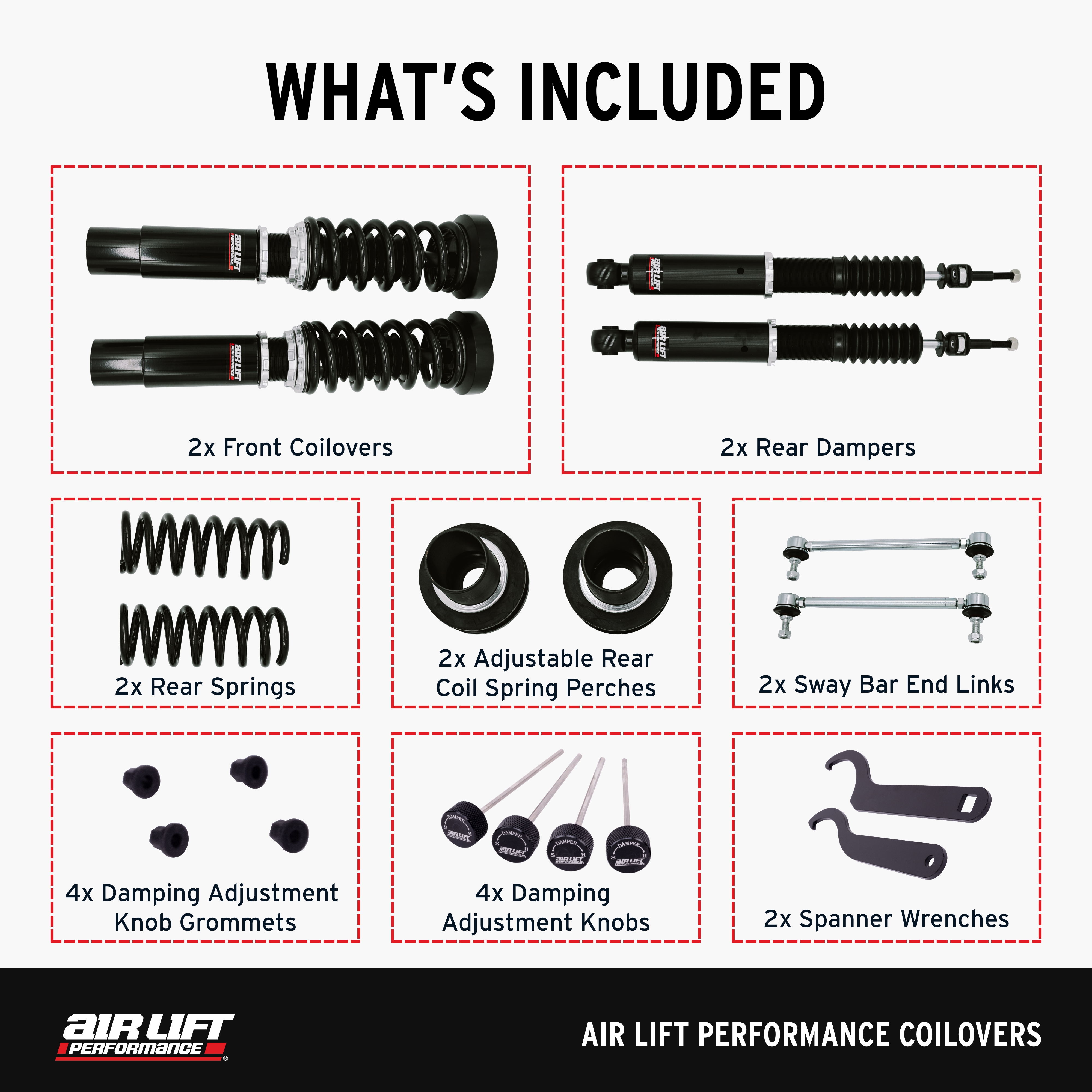 Air Lift Performance 79021 Air Lift Performance Coilover Front And Rear Kit